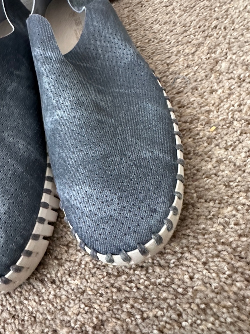 Ilse Jacobsen Tulip 139 Blue Denim Look Slip-on Shoes Women's Size 8.5-9 Boho - Picture 10 of 16
